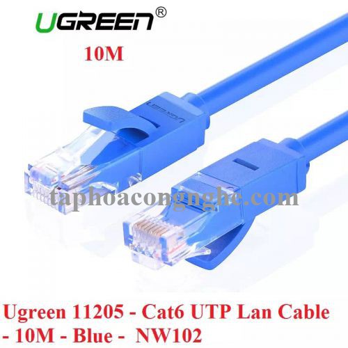 Ugreen 11205 10M Màu xanh Cáp mạng LAN CAT6 UPT NW102 30011205